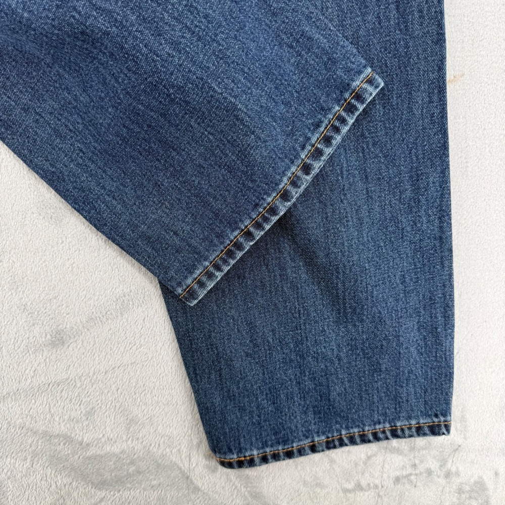 Levis 513 Slim Straight Blue Jeans Mens Medium Wash Denim Men's Size 42 - Picture 12 of 14